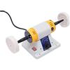 QRANSEUYXY Lucidatrice da tavolo multifunzionale, 220 V 350 W, lucidatrice elettrica stand lucidatrice, con motore in rame monopuro, 2 ruote in tessuto, 2 mandrini conici