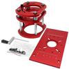 Beelooom Sollevatore per router con base fissa, inserto per fresa, per lavorazione del legno, universale, per router di diametro 65 mm, motore rosso