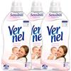 Vernel Carezza Delicata Ammorbidente Concentrato per Lavatrice Ipoallergenico Senza Coloranti per Pelli Sensibili Bucato Morbido Profumato 46 Lavaggi - 3 Flaconi da 1,15 Litri