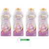 Beni Culinari 4 x Spuma di Sciampagna Ammorbidente Concentrato Abbraccio Delicato - Ammorbidente concentrato 30 lavaggi 600 ml + portachiavi Beni Culinari