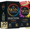 Mates Skyn® Selection Preservativi senza lattice - 3 x 10 confezione da 30 + 5 confezioni da 5 Senses Preservativi