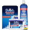 Finish Set per la cura della lavastoviglie - brillantante 800 ml, sale speciale 1,2 kg, detergente per macchina 250 ml