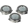 vhbw 3x testina di ricambio compatibile con Philips HQ821, HQ851, HQ853, HQ902, HQ801, HQ912, HQ904, HQ906 rasoio elettrico, argento