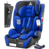 KIDIZ Seggiolino auto per bambini con Isofix, gruppo 1 + 2 + 3, 9 - 36 kg, cintura di sicurezza a 5 punti, seggiolino auto, seggiolino auto, poggiatesta regolabile, rialzo per 1 - 12 anni, stabile e