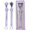 BABY J ART Fettuccia, Catenella portaciuccio personalizzata con nome, in silicone,FIGURE,BABYJART,catenella sicura per il bambino,compatibile con ciuccio MAM e CHICCO AZIENDA ITALIANA,MADE IN ITALY! (MARGHERITA)