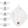 Koo-dib Asciugamano viso per bambini, 6 strati, 100% cotone, morbido, assorbente, lavabile, asciugamano da bagno per neonati in mussola, 30 x 30 cm (confezione da 6)