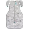 Love To Dream Swaddle UP sacco nanna, taglia grande 8,5-11 kg - Grigio | Vestibilità extra calda con ali rimovibili | 3,5 Tog per autunno e inverno (14-16°C) | Cotone e doppia cerniera