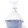 Hiseng Cesti Regalo Vuoto con Sacchetti Regalo e Nastro, Cestini Portaoggetti Intrecciato in Corda di Cotone con Manici, Cestini Regali per Natale, Matrimoni, Compleanni, Pasqua (azzurro)