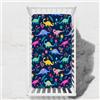 Odot Lenzuolo con angoli Lenzuola Carrozzina Neonato, Stampa di Dinosauri Bambino Cotone Coprimaterasso, Lenzuola per Culla Babybay (blu navy,100x135 cm)