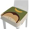 FANSU Cuscino Rialzo da Sedia per Bambini, Fansu Comodo e Facile da Pulire Smontabile Regolabile Cuscino Alzasedia per Seggioloni Cuscino Seduta per Sedia da Giardino (Scimmia,40x40x10cm)