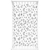 Odot Lenzuolo con angoli Lenzuola Carrozzina Neonato, Fiori Motivo Bambino Cotone Coprimaterasso, Lenzuola per Culla Babybay (Fiori neri,80x160 cm)