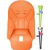 Generic Cuscino Seggiolone Per Bambini - Morbido Cuscino In Pelle PU Per Seggiolone Da Pranzo, Cuscino Di Supporto Per Bambini Piccoli | Cuscino Lavabile Antiscivolo Per Seggiolone Pappa, Imbottitura Conforte