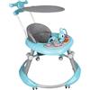 HUOLE Girello Pieghevole per Neonati di 6 a 18 Mesi - Girello per Bambini con Ruote Silenziose per Bambini e Bambine - Altezza Regolabile, Facile da Riporre - 70 * 70 * 91 cm - Blu