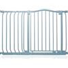 Safetots Cancelletto di Sicurezza con Parte Superiore Incurvata, 107cm - 116cm, Grigio Opaco, Montaggio a Pressione, Cancelletto per Bambini per Porte, Corridoi e Spazi Stretti, Barriera di Sicurezza