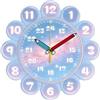 Sharplace Orologio Da Parete Didattico per Bambini Analogico Silenzioso in MDF con Numeri Colorati Adatto per Camera Da Letto Aula Stanza Dei Giochi Apprendimen, Sognante, Taglia unica bambino