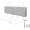 Froadp 120cm Lettino Laterale Anticaduta Sponda Letto Soft Pack per Bambini in Lino Ringhiere per Bambini Sponda Letto Portatile Regolabile in Altezza Protezione Bordo Letto per Lettino(Grigio Lino)