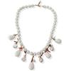 Chapeau Atelier Collana Decollete con Agata Bianca, Perle Barocche e Corallo Rosso