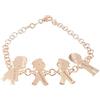 Moun Jewels Bracciale personalizzato con 4 soggetti della tua Famiglia con incisione omaggio di nomi o iniziali, in argento 925.