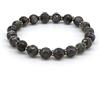 Handmade Generico Bracciale Labradorite Donna con Separatori, Elastico 19 cm, Fatto a Mano, Pietre Dure Naturali