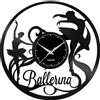 Handmade Fusorario Orologio in Vinile da Parete LP 33 Giri Silenzioso Idea Regalo A Tema danza ballerina chiuso