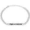 Vero Bijoux Regalo Festa del Papà | Bracciale Uomo in acciaio | Regali per Papà con Inciso Papà sei il mio eroe | Regalo Festa del Papà e Compleanno |Incisione laser permanente | Made in Italy