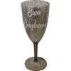Generico CALICE AMBRATO BUON COMPLEANNO, in PVC BUBBLES 19 CM Alto, 8 cm Diametro, Decorazioni per Feste, Articolo Artigianale, Handmade. La Scritta è Realizzata in Vinile Bianco molto resistente.