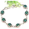 Kanika Jewelry Trove AAA Round Faceted Green Onyx Gemstone Bracelet - 925 Sterling Silver Handmade Women Bracelet, Braccialetti d'argento per regalo delle donne