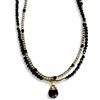 Handmade Collana doppia in pietre dure di ematite e cristallini