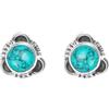 Generico Labradorite Stud Earrings in 925 Sterling Silver Handmade Gemstone Stud Earrings For Women Lightweight Jewellery