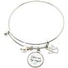 Generic Bracciale bangle in acciaio con frase You are my Angel