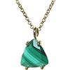 ANEMONE JEWELRY Delicata Collana di Malachite Trilione - Collana con Ciondolo Pietra Gemma per Donna - Delicata Collana Personalizzata, Collane a Stratificazione, Gioielli di Moda e Collane Regalo per Donna