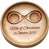 Generic Cuscino fedi matrimonio Cuscino anelli matrimonio Portafedi Anello Portatore Personalizzato Nomi e Data Matrimonio rustico elegante decorazioni Cuscino per anello Infinito,Infinity