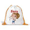 Generico Zainetto Bambini Sport Personalizzato con Nome - Sacca Asilo e Scuola per Karate, Baseball, Rugby, Hockey, Golf, Ping Pong, Badminton e Tiro con l'Arco
