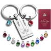 Fanery Sue Portachiavi Coppia Personalizzati,Regali di Coppia San Valentino per Lui e Lei,Portachiavi di Coppia Assortiti,Regalo per Coppia Fidanzati per Compleanno Anniversario Matrimonio (Argento)