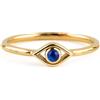 Elegant Jewel Box - Takis Pavlopoulos & Elegant jewel box Dainty evil eye ring in Solid gold 9k, 14k, & 18k, Minimalistic evil eye ring, Sapphire, Ruby, Emerald, Good luck jewelry RN405