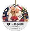 Vero Bijoux Pallina di Natale Personalizzata con foto e Codice Spotify - Ornamento natalizio personalizzata con foto e dedica, decorazione pallina di natale Addobbo Natalizio per Albero
