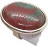 Cozzi Gioielli Anello in Argento 925 e Diaspro Naturale - Pietra Dura Rosso Verde Marrone -