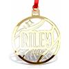 FranJohnsonHouse Pallina di Natale Personalizzata in Acrilico o Legno - Ornamento per Albero con Nome e Anno - Decorazione Natalizia 2026 - Regalo per Famiglia e Amici-Addobbi Unici per l'Albero di Natale (Design 3)