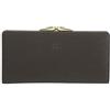 DUDU Portafoglio Donna Grande Vera Pelle con Protezione RFID, Porta Carte di Credito con Portamonete Borsellino Clic Clac, Portafogli Porta Banconote Colorato Coffee brown