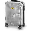 CRASH BAGGAGE Icon Cabin | Trolley Rigido Bagaglio a Mano (55x40x22 cm) Design Italiano 35 L Capacità 4 ruote girevoli 100% in Policarbonato Chiusura a combinazione Silver (S)