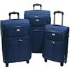 G.Kaos tris valigia trolley semirigide set bagagli in tessuto super leggeri 4 ruote piroettanti trolley piccolo adatto per cabina