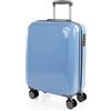 ITACA - Valigie da viaggio per bambini. Valigia media e valigia da cabina con trousse Resistente e leggero con combinazione di lucchetto 702600B, blu, 55 cm, GIOVANILE