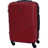 BERTOO Milano Valigia rigida con ruote, XXL (99L), scocca in ABS rosso, ruote staccabili, opzione lucchetto TSA