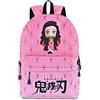 Roffatide Anime Demon Slayer Zaino Rosa Geometrico Borsa da Scuola Sfumata Zaino per Laptop per Ragazze e Donne