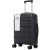 R.Leone Valigia da 1 Fino a Set 3 Bagaglio a mano 55x40x20 Ryanair, Medio, Grande Ultra Strong Antiurto Trolley leggero 8 ruote Polipropilene 9180 (Nero, M Valigia Media)