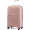 British Traveller Valigia Trolley Polipropilene Valigia Bagaglio a mano Leggero con Ruote, 55cm, Rosa