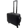 PADGCNOR Valigia professionale for bellezza, nail art, borsa for il trucco, cassetta degli attrezzi for ricamo, organizer mobile con ruote universali for cosmetici(Black 1)
