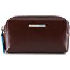 PIQUADRO - Pochette - In Pelle - Elegante e Resistente - Unisex - Colore Mogano