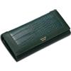 PORRASSO Donna Portafoglio Elegante Portamonete Carte di Credito Portafogli Multiscomparto Porta Tessere Portafoglio Verde