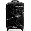 NoBoringSuitcases.com® Valigia Bagaglio a Mano 55x40x20, Bagaglio 10 kg con Ruote, Valigia Rigida Leggera, Trolley Cabina con Marmo - Nero